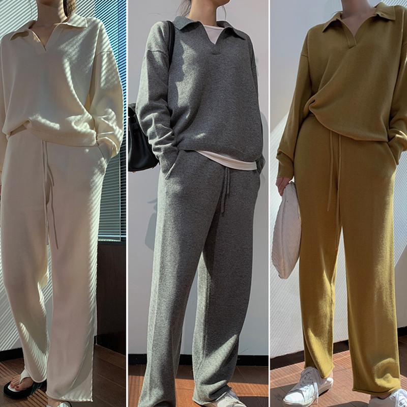 Women's Two Piece Pants Women Sweater Knitted Sets Slim Tracksuit 2021 Spring Autumn Fashion Suit Female Clothes, Gray
Women's Two Piece Pants Women Sweater Knitted Sets Slim Tracksuit 2021 Spring Autumn Fashion Suit Female Clothes, Gray