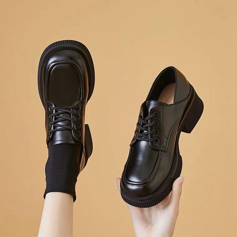 Dress Shoes EOEODOIT Women Med Heels Leather Fashion British Style Oxford Pumps Lace-up Spring Autumn, Black
Dress Shoes EOEODOIT Women Med Heels Leather Fashion British Style Oxford Pumps Lace-up Spring Autumn, Black