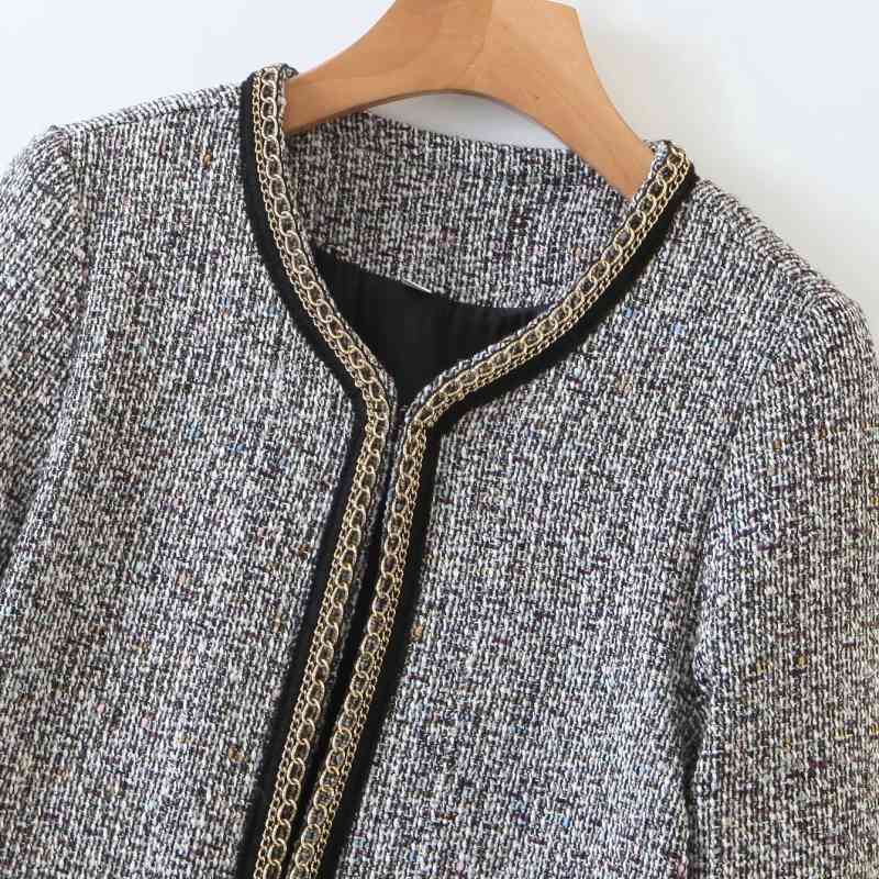 vintage women elegant patchwork jackets autumn fashion ladies knitted coats casual female chic girls outfits 210430