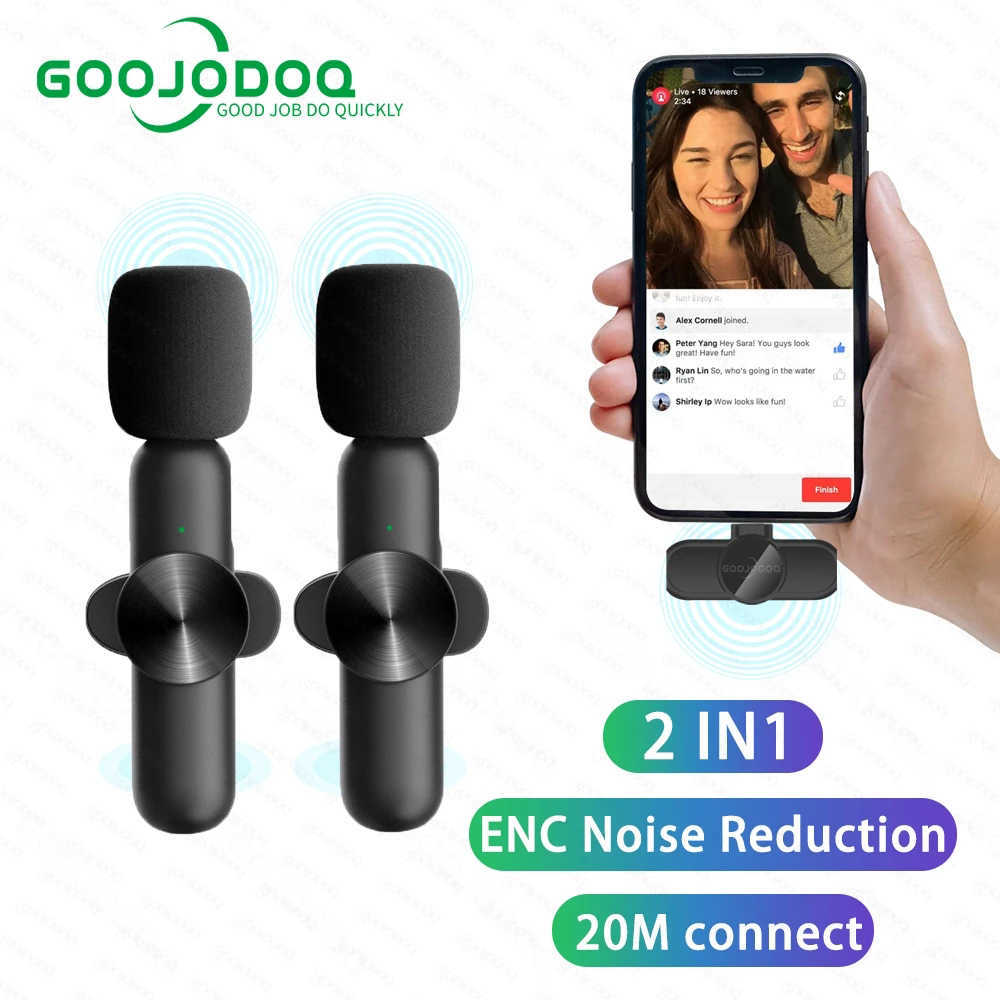 Wireless Lavalier Microphone Portable Audio Video Recording Mini Mic for iPhone Android Live Broadcast Gaming Phone Microfonoe
Wireless Lavalier Microphone Portable Audio Video Recording Mini Mic for iPhone Android Live Broadcast Gaming Phone Microfonoe