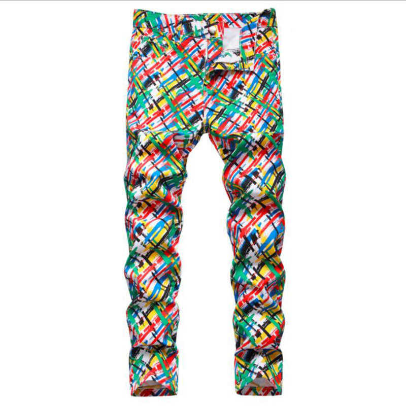 Men's Spring Fashion 3D Graffiti Printed Jeans Men Hip Hop Streetwear Cotton Denim Pants Slim Fit Male Casual Long Trousers X0621, F817
Men's Spring Fashion 3D Graffiti Printed Jeans Men Hip Hop Streetwear Cotton Denim Pants Slim Fit Male Casual Long Trousers X0621, F817