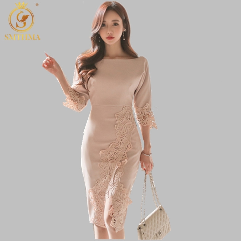 Spring And Summer Korean Dress Fashion Lace Patchwork Package Hip Dresses Vestidos 210520, Picture color
Spring And Summer Korean Dress Fashion Lace Patchwork Package Hip Dresses Vestidos 210520, Picture color