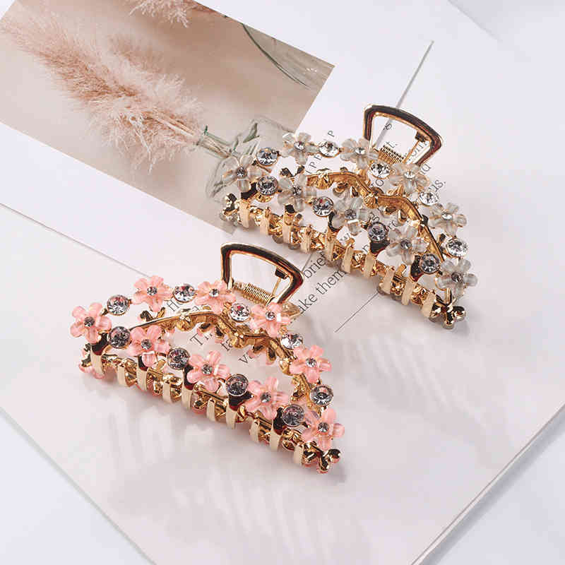 Hair Accessories Jewelry Large pin Grab Clip Bath Fashion Versatile Girl Back of Head Fixed Coil pin Horsetail Net Red pin