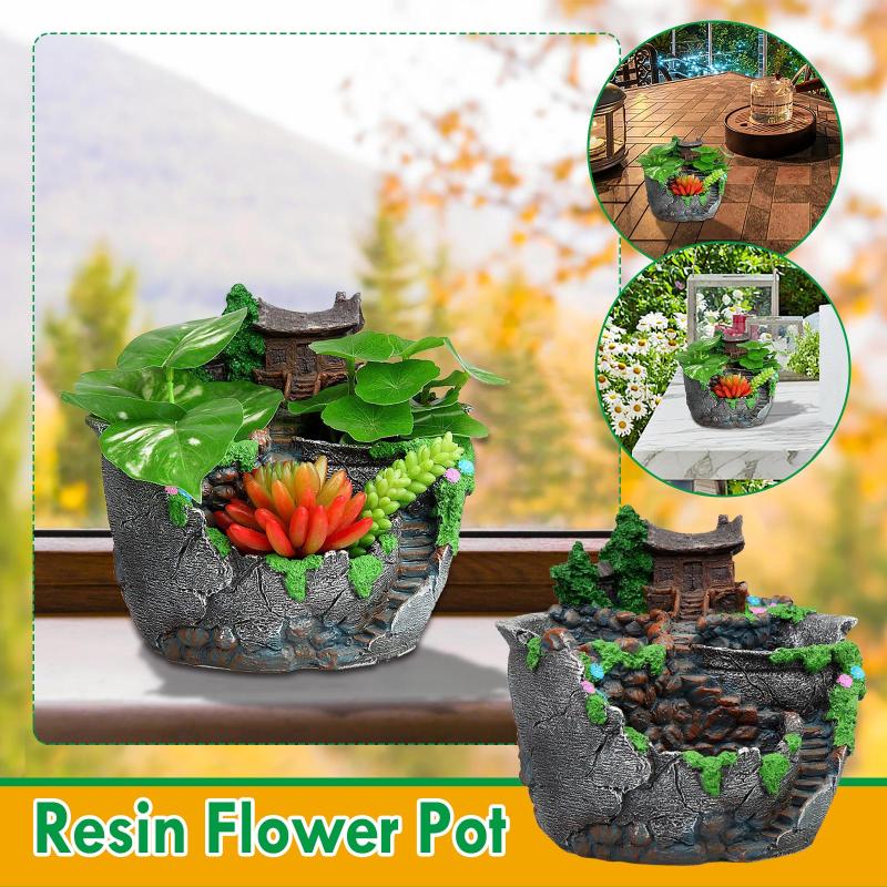 40# Creative Flower Pot Yard Garden Decor Resin Plants Diy Landscape Mini Planters Vintage Décoration De Jardin & Pots
40# Creative Flower Pot Yard Garden Decor Resin Plants Diy Landscape Mini Planters Vintage Décoration De Jardin & Pots