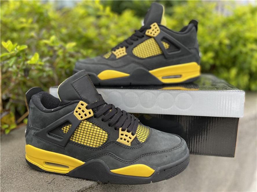 top Quality 4 Thunder Men Basketball Shoes 4s Black White-Tour Yellow mens outdoor Sneakers Trainers Sports 308497-008 With box us 7-13
top Quality 4 Thunder Men Basketball Shoes 4s Black White-Tour Yellow mens outdoor Sneakers Trainers Sports 308497-008 With box us 7-13