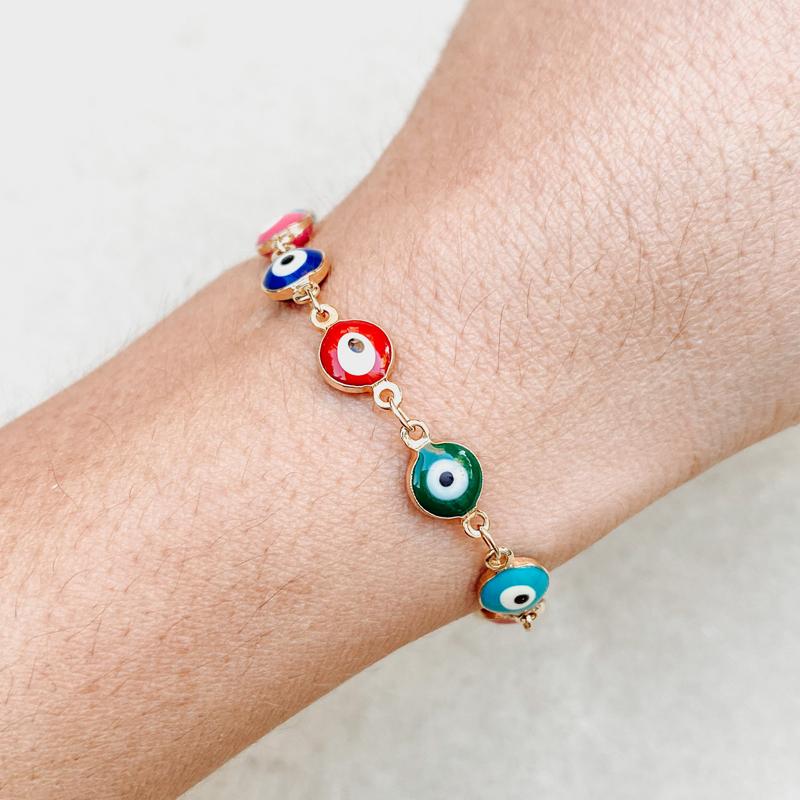 Charm Bracelets Bohemian Eye Beads Stainless Steel Chain Bracelet Man Women Punk Retro Adjustable Bangle Christmas Halloween Gift 2022, Golden;silver
Charm Bracelets Bohemian Eye Beads Stainless Steel Chain Bracelet Man Women Punk Retro Adjustable Bangle Christmas Halloween Gift 2022, Golden;silver