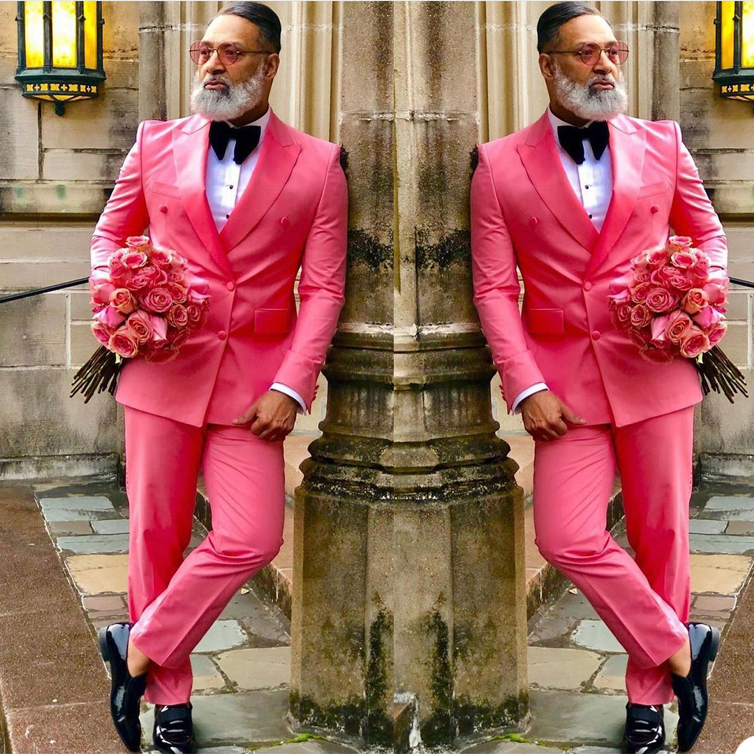 High Quality Mens Formal Tuxedos Pink Double Breasted Business Suits Groom Wedding Prom Party Outfit (Jacket+Pants), Gray
High Quality Mens Formal Tuxedos Pink Double Breasted Business Suits Groom Wedding Prom Party Outfit (Jacket+Pants), Gray