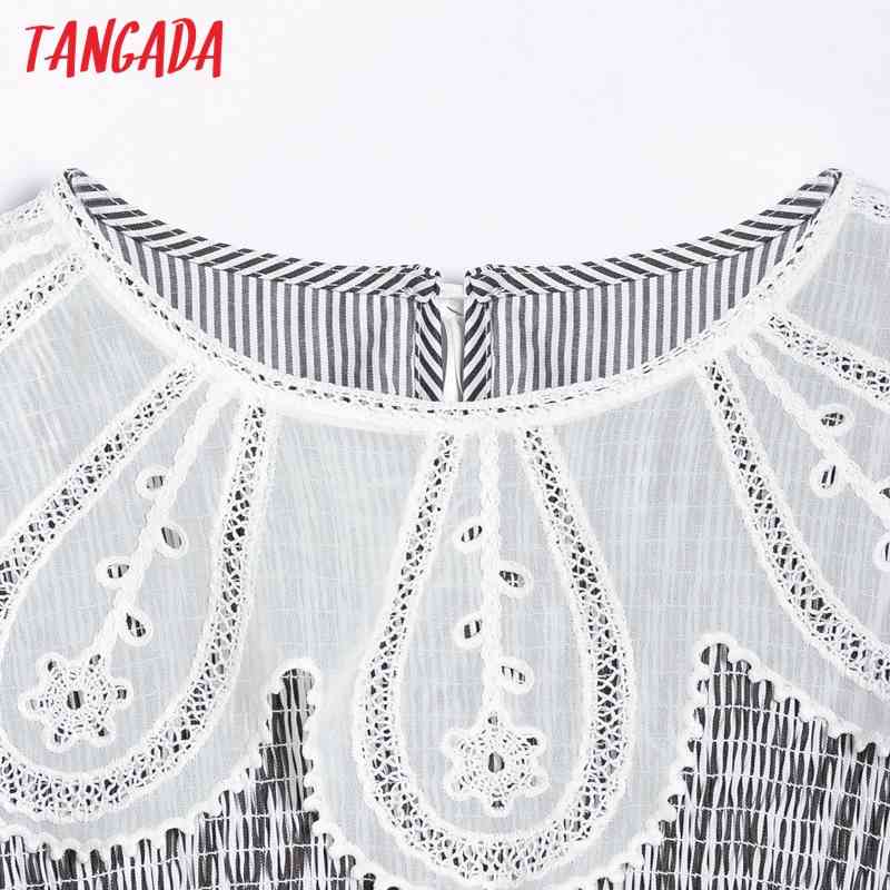 Women Retro Embroidery Collar Romantic Blouse Long Sleeve Chic Female Shirt Tops 6H9 210416