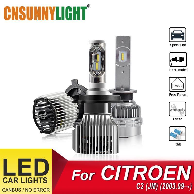 Car Headlights CNSUNNYLIGHT LED Auto Headlight Bulbs For C2 JM From 2003.09 Foglamp Headlamp Waterproof Plug And Play Lights
Car Headlights CNSUNNYLIGHT LED Auto Headlight Bulbs For C2 JM From 2003.09 Foglamp Headlamp Waterproof Plug And Play Lights