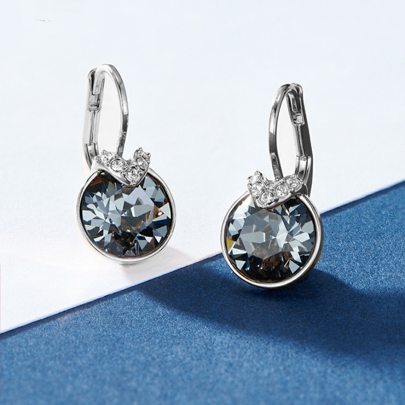 fashion small bella dangle earrings boucle d039oreille femme made with Austria crystal for women wedding party girls jewelery a