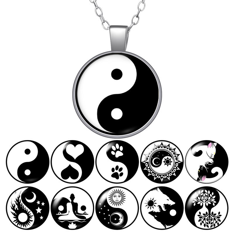 Fashion Taiji Bagua Patterns Round Pendant Necklace 25mm Glass Cabochon Silver Color/crystal Jewelry Women Party Birthday Gift
Fashion Taiji Bagua Patterns Round Pendant Necklace 25mm Glass Cabochon Silver Color/crystal Jewelry Women Party Birthday Gift