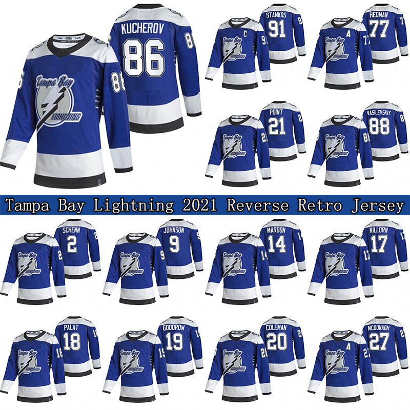 86 Nikita Kucherov Tampa Bay Lightning Jersey 2021 Reverse Retro 91 Steven Stamkos 77 Victor Hedman 21 Brayden Point Hockey Jerseys, Blue reverse retro blank
86 Nikita Kucherov Tampa Bay Lightning Jersey 2021 Reverse Retro 91 Steven Stamkos 77 Victor Hedman 21 Brayden Point Hockey Jerseys, Blue reverse retro blank