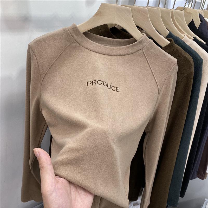 Women' T-Shirt Woman Tshirts Embroidered Long Sleeve Top Tops Mujer Camisetas, Khaki
Women' T-Shirt Woman Tshirts Embroidered Long Sleeve Top Tops Mujer Camisetas, Khaki