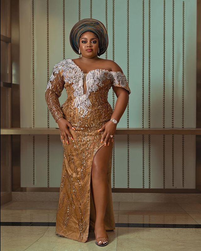 Style Arabic Aso Ebi Mermaid Prom Dresses 2022 with Overskirt Train urious Beaded Gold Lace Sexy Off Shoulder Front Split Pageant Evening Ocn Gowns