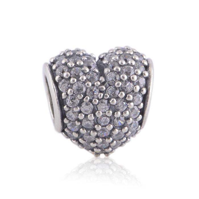 100% 925 Sterling Silver White Pave Heart Bead Fits European Jewelry Chamilia Charm Bracelets
100% 925 Sterling Silver White Pave Heart Bead Fits European Jewelry Chamilia Charm Bracelets