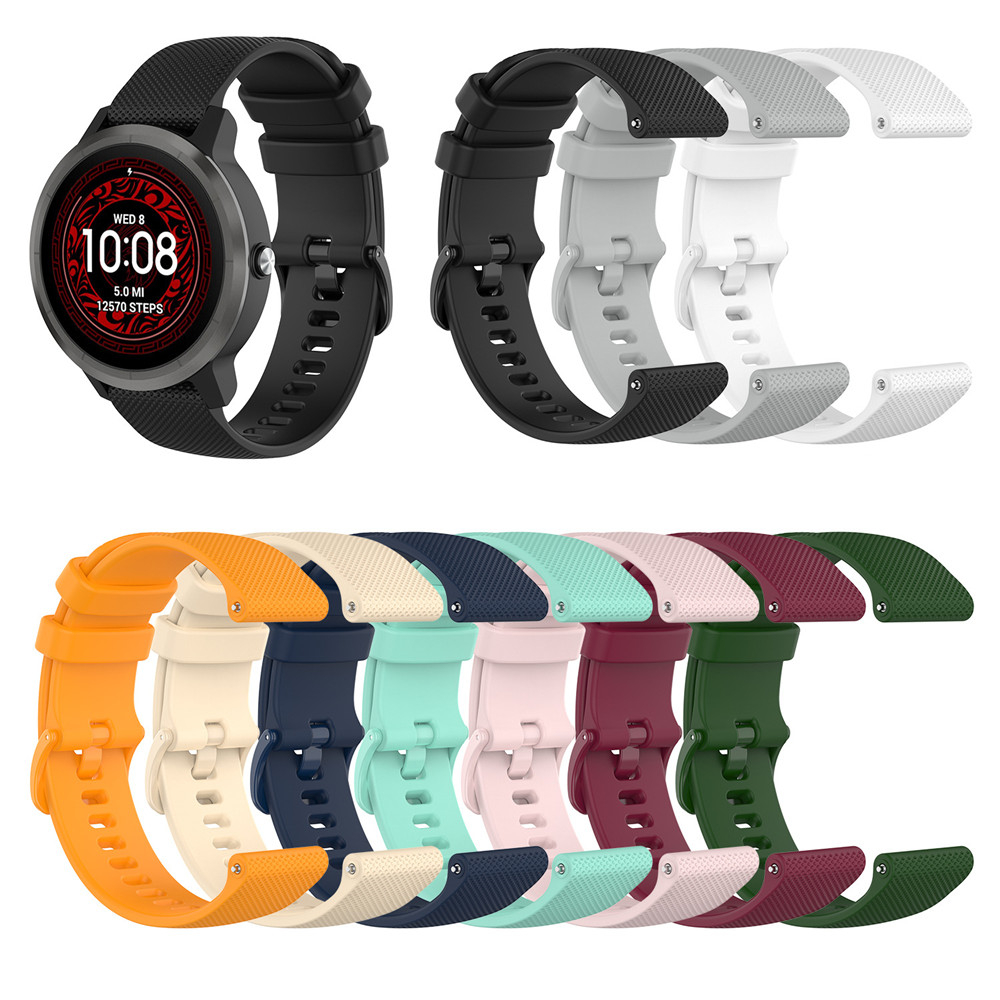 18mm 20mm 22mm Sport Silicone Wrist Strap For Garmin Vivoactive 4S 4 Venu Smart Watch Band Forerunner 245 Wristband Accessories free shipping