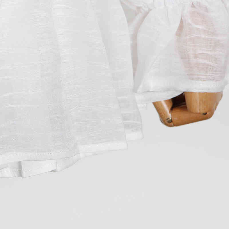 Temperament Minimalist White Dress For Women Square Collar Long Sleeve High Waist Mini Dresses Female Fashion 210520