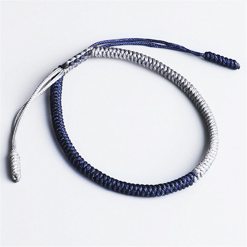 Link, Chain Meetvii Handmade Knot Lucky Rope Bracelet For Men Women Tibetan Double Color Knots Woven Bracelets Jewelry