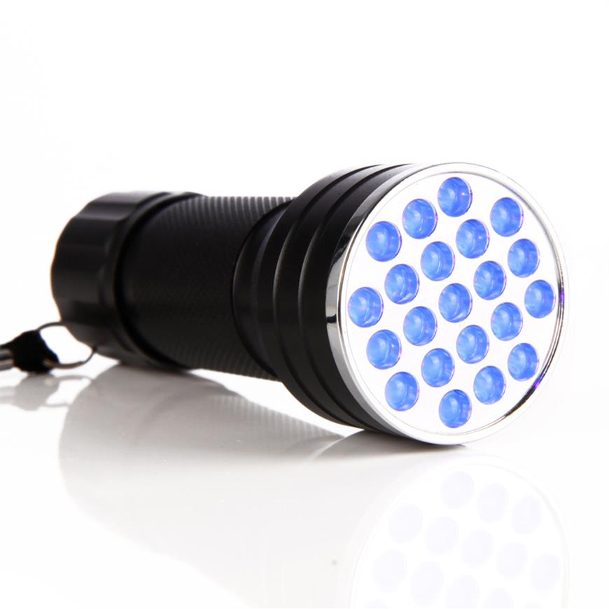 Mini 21 LED Blacklight Invisible Marker Flashlight UV Ultra Violet Torch Lamp Flashlights Lamps a02