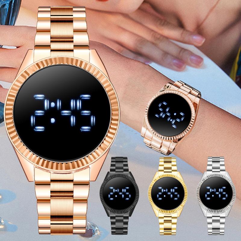 Wristwatches Luxury Women's Watches Fashion Alloy Strap Wristwatche For Female LED Touch Screen Elegant Ladies Electronics Clock Montre Femm, Gold
Wristwatches Luxury Women's Watches Fashion Alloy Strap Wristwatche For Female LED Touch Screen Elegant Ladies Electronics Clock Montre Femm, Gold