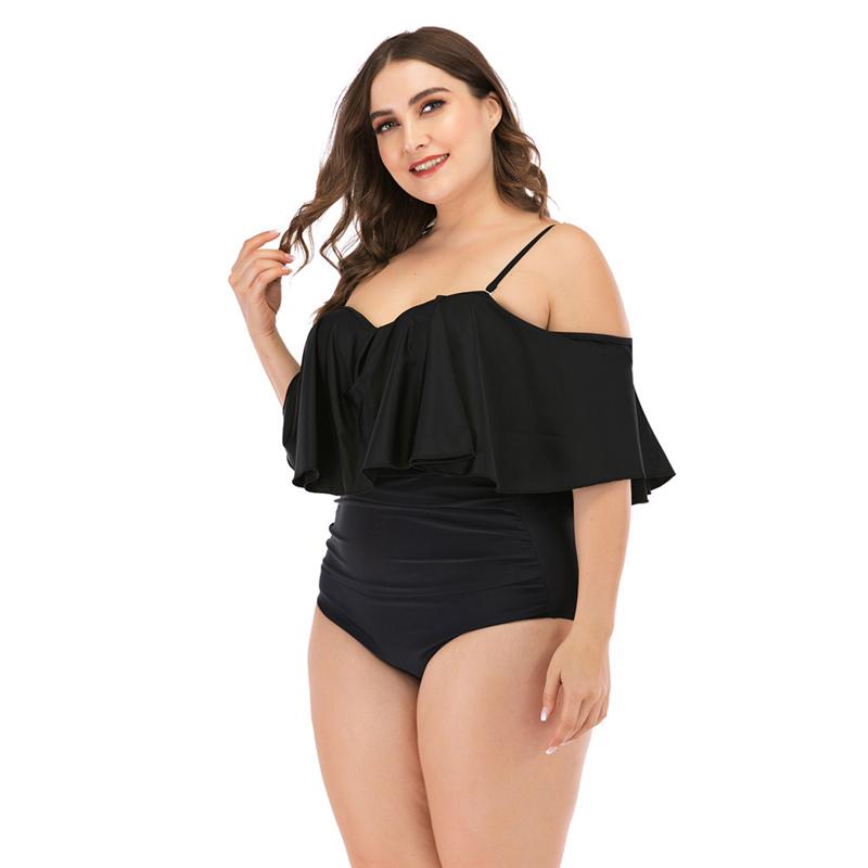 Women's Swimwear Ruffle Sleeve Strappy One Piece Monokini -4XL Women Large Swimsuit Solid Black Bikini Plus Size
Women's Swimwear Ruffle Sleeve Strappy One Piece Monokini -4XL Women Large Swimsuit Solid Black Bikini Plus Size