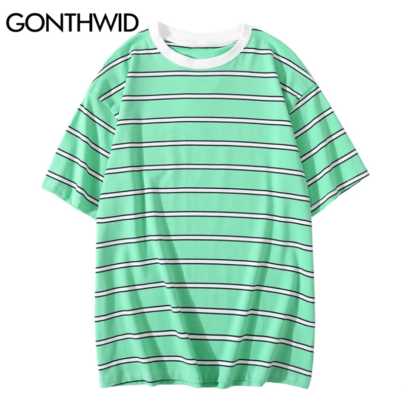 Men Women Clothing Summer Striped Cotton Short Sleeve T-Shirts Hip Hop Casual Harajuku Tshirt Male Streetwear Tees Tops 210602, Gray
Men Women Clothing Summer Striped Cotton Short Sleeve T-Shirts Hip Hop Casual Harajuku Tshirt Male Streetwear Tees Tops 210602, Gray