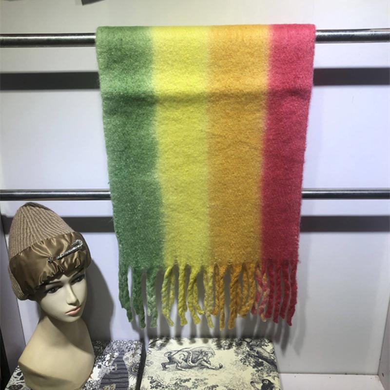 Scarves Winter Nordic Fashion Luxury Rainbow Thickened Cashmere Warm Female Scarf Shawl For Man Unisex
Scarves Winter Nordic Fashion Luxury Rainbow Thickened Cashmere Warm Female Scarf Shawl For Man Unisex