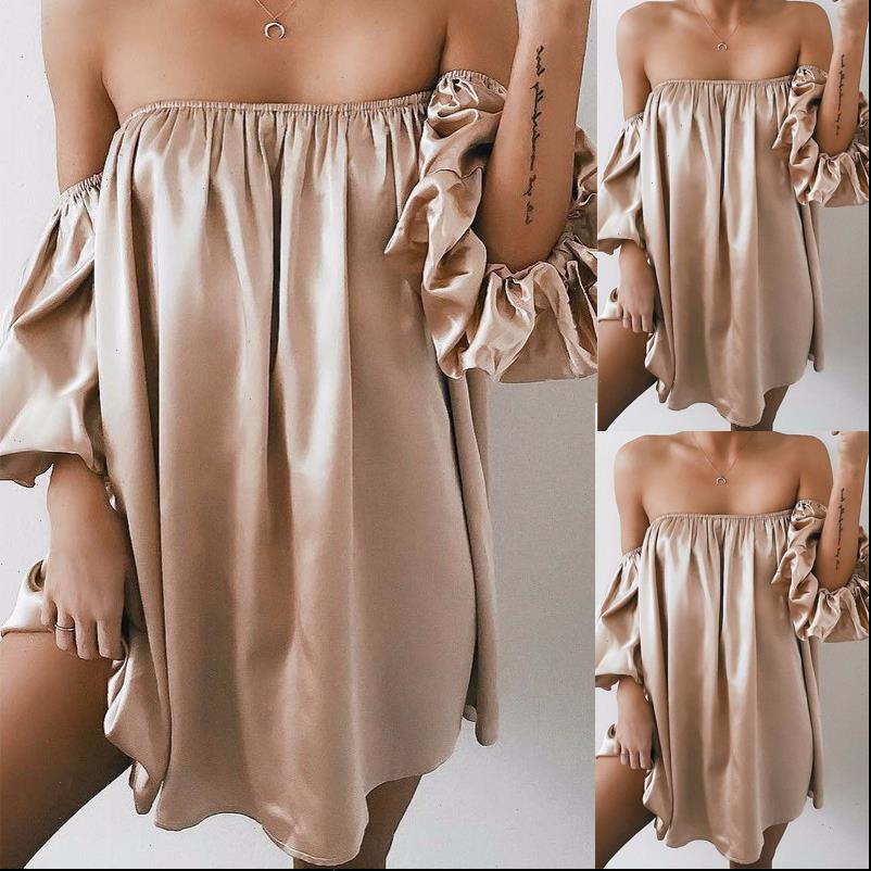 summer casual loose ruffles short women dresses mini elegant evening party strapless off shoulder holiday sundress, Black;gray
summer casual loose ruffles short women dresses mini elegant evening party strapless off shoulder holiday sundress, Black;gray