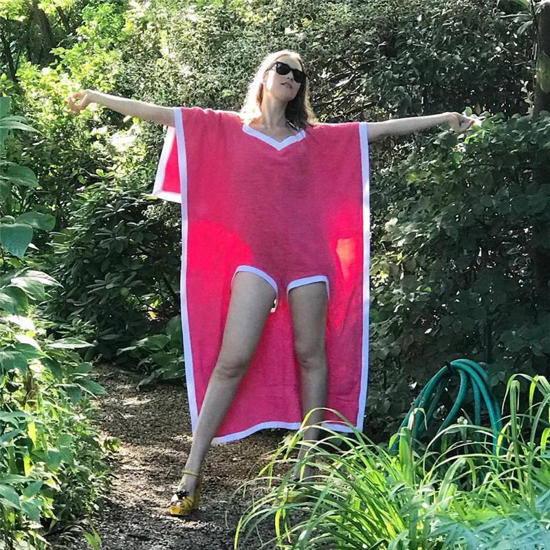 108*75cm Towelkini Body Wrap Cover Up Bath Towel Spa Beach Skirt Dress Bathrobe Innovative Version Can Wear Towels Women's Swimwear