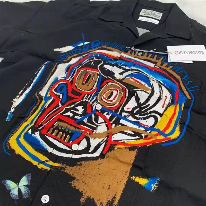 Men' Casual Shirts Zombie Logo WACKO MARIA Shirt Couple Beach Style Funny Graffiti Short Sleeve
Men' Casual Shirts Zombie Logo WACKO MARIA Shirt Couple Beach Style Funny Graffiti Short Sleeve