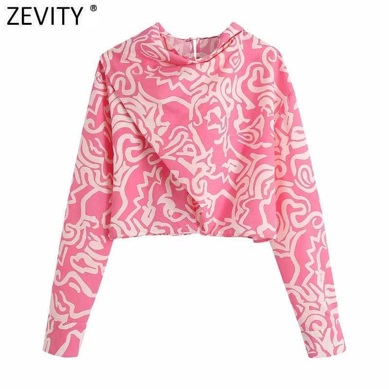 Zevity Women Vintage Stand Collar Graffiti Print Short Blouse Female Chic Back Bow Tied Casual Shirt Crop Blusas Tops LS9384 210603, As pic ls9384cc
Zevity Women Vintage Stand Collar Graffiti Print Short Blouse Female Chic Back Bow Tied Casual Shirt Crop Blusas Tops LS9384 210603, As pic ls9384cc