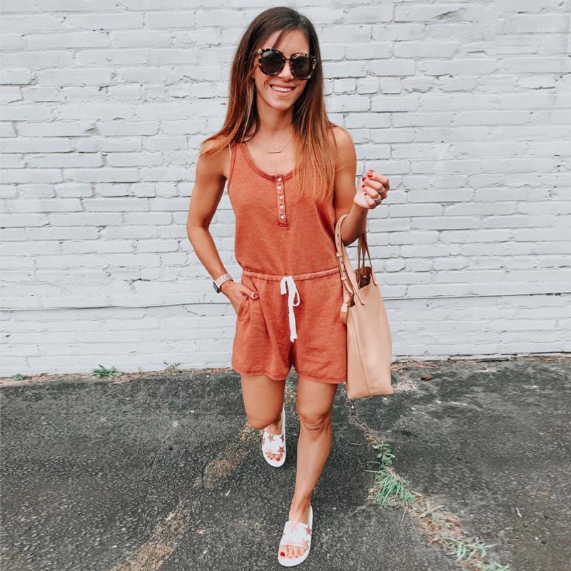 Solid Color Summer Fashion Short-Sleeved Women Playsuit High Waist Casual Strap Jumpsuit Sleeveless Playsuits Women' Jumpsuits & Rompers, Army green
Solid Color Summer Fashion Short-Sleeved Women Playsuit High Waist Casual Strap Jumpsuit Sleeveless Playsuits Women' Jumpsuits & Rompers, Army green