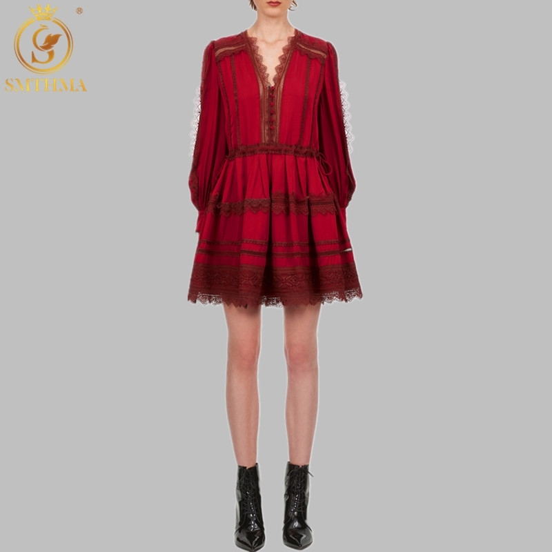 Fashion Spring Sexy V-Neck Lace Long Sleeve Dress For Female High Waist Mini Runway Womens Clothing 210520, Photo color
Fashion Spring Sexy V-Neck Lace Long Sleeve Dress For Female High Waist Mini Runway Womens Clothing 210520, Photo color