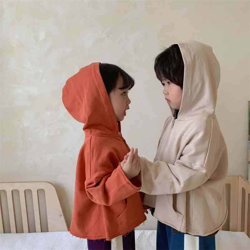 Autumn children unisex solid color hooded sweatshirts Boys and girls cotton loose zipper hoodies 210708, Beige
Autumn children unisex solid color hooded sweatshirts Boys and girls cotton loose zipper hoodies 210708, Beige
