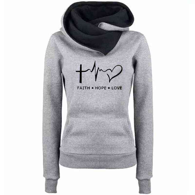 Women Hoodies Sweatshirts Autumn Winter Fashion Pattern Embroidery Long Sleeve Oversize Ladies Pullovers Warm Pocket Hooded Tops 211109