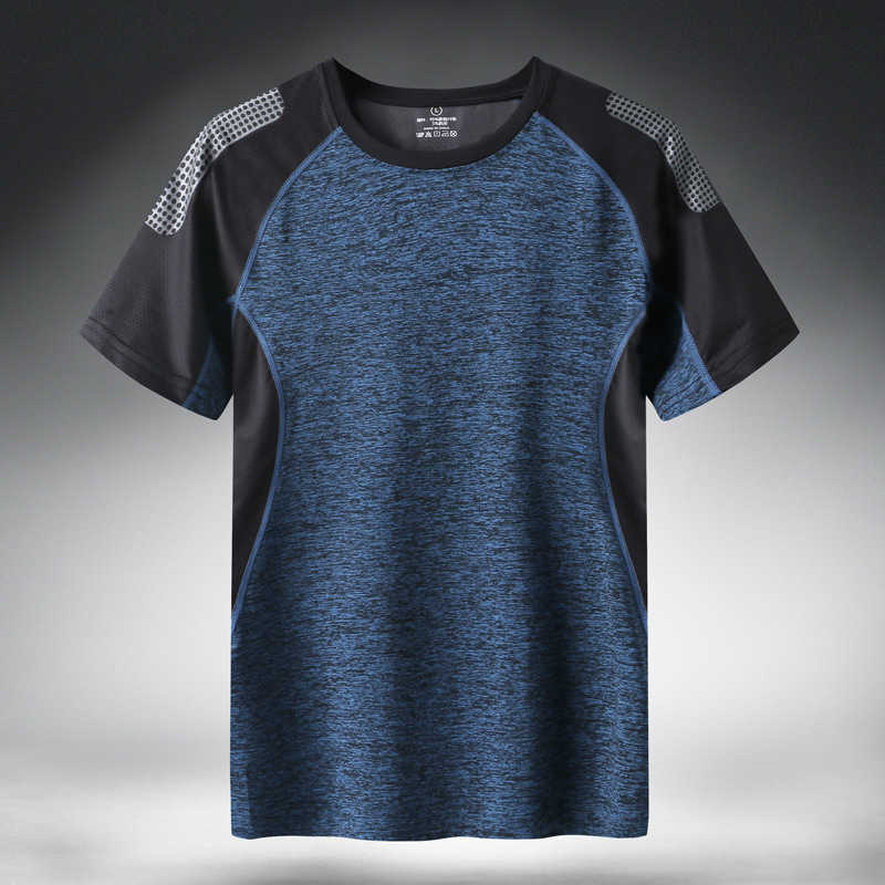 Quick Dry Sport T Shirt Men'S Short Sleeves Summer Casual Plus Asian Size 5XL 6XL Top Tees GYM Tshirt Clothes 210629