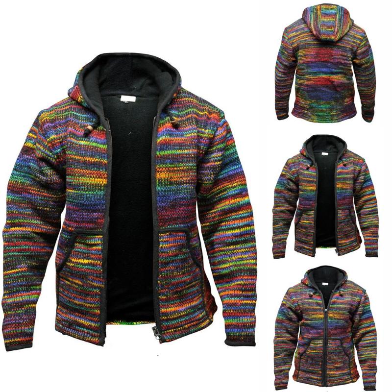 Men's Jackets Oversized Thicken Warm Hooded Jacket Color Knit Sweater Cardigan Autumn And Winter Fashion Tops 3XL, Black
Men's Jackets Oversized Thicken Warm Hooded Jacket Color Knit Sweater Cardigan Autumn And Winter Fashion Tops 3XL, Black