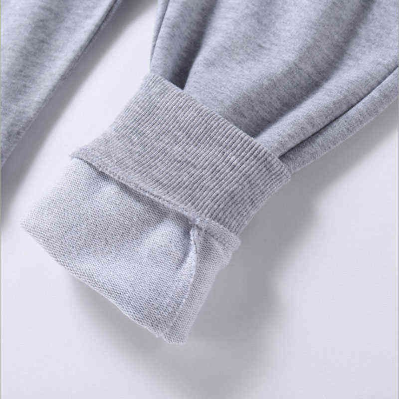 Retail Sale Cotton Pants For 2-10 Years Old Solid Boys Girls Casual Sport Jogging Enfant Garcon Kids Children Trousers 211103