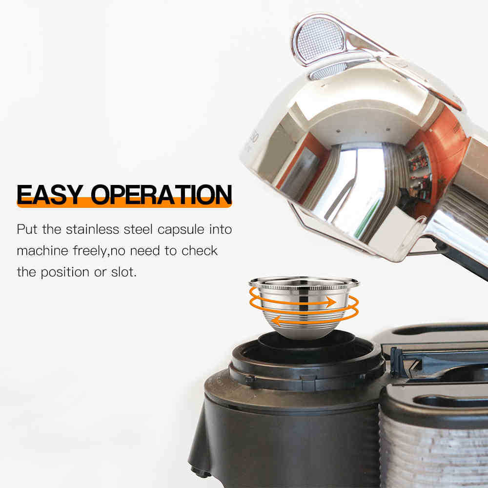 Stainless Steel Coffee Filters For Nespresso Vertuoline Plus ENV150 Refillable Coffee Capsule Pod Vertuo Plus 210331
Stainless Steel Coffee Filters For Nespresso Vertuoline Plus ENV150 Refillable Coffee Capsule Pod Vertuo Plus 210331