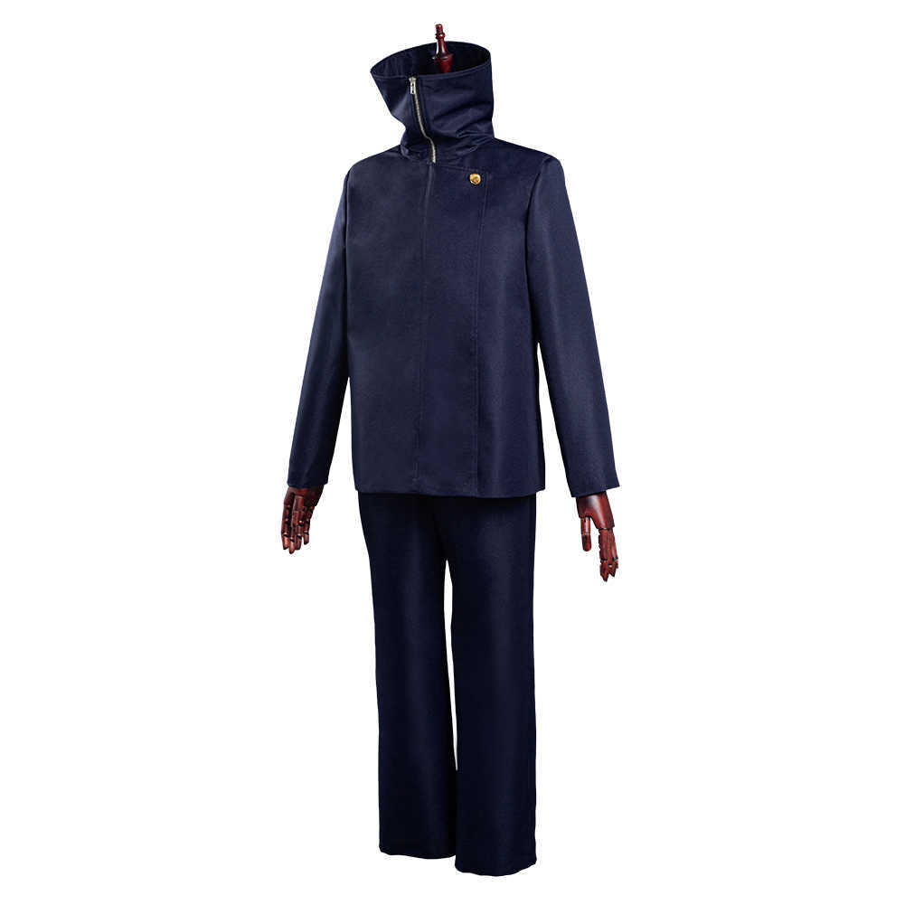 Jujutsu Kaisen Anime Toge Inumaki Cosplay Costume Wig Top+Pants Halloween Christmas Party School Uniform Outfits Men Women Y0913