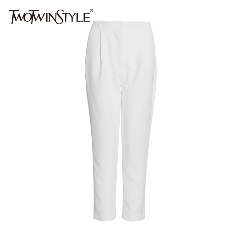 White Straight Pants For Women High Waist Solid Minimalist Casual Trousers Female Autumn Fashionable Cloth 210521
White Straight Pants For Women High Waist Solid Minimalist Casual Trousers Female Autumn Fashionable Cloth 210521