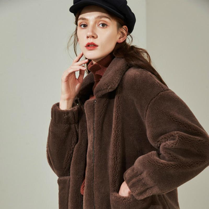 Women's Fur & Faux Vintage Real Women Korean Cute Autumn Winter Lamb Jacket Warm Woolen Coat Abrigos Mujer Invierno 2021 U62072 YY556, Brown
Women's Fur & Faux Vintage Real Women Korean Cute Autumn Winter Lamb Jacket Warm Woolen Coat Abrigos Mujer Invierno 2021 U62072 YY556, Brown