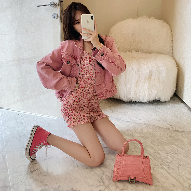 Summer Floral Dress Casual Pink Beach Party Trumpet Mini Dress Female V-Neck Puff Sleeve Flower Dress Korean Y2k 210521