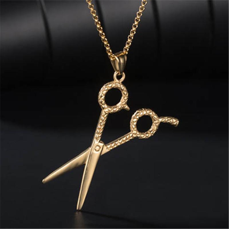 Pendant Necklaces Trendy Scissors Pendants Gold Color Stainless Steel Chain Necklace For Men Barber Shop Jewelry, Silver
Pendant Necklaces Trendy Scissors Pendants Gold Color Stainless Steel Chain Necklace For Men Barber Shop Jewelry, Silver