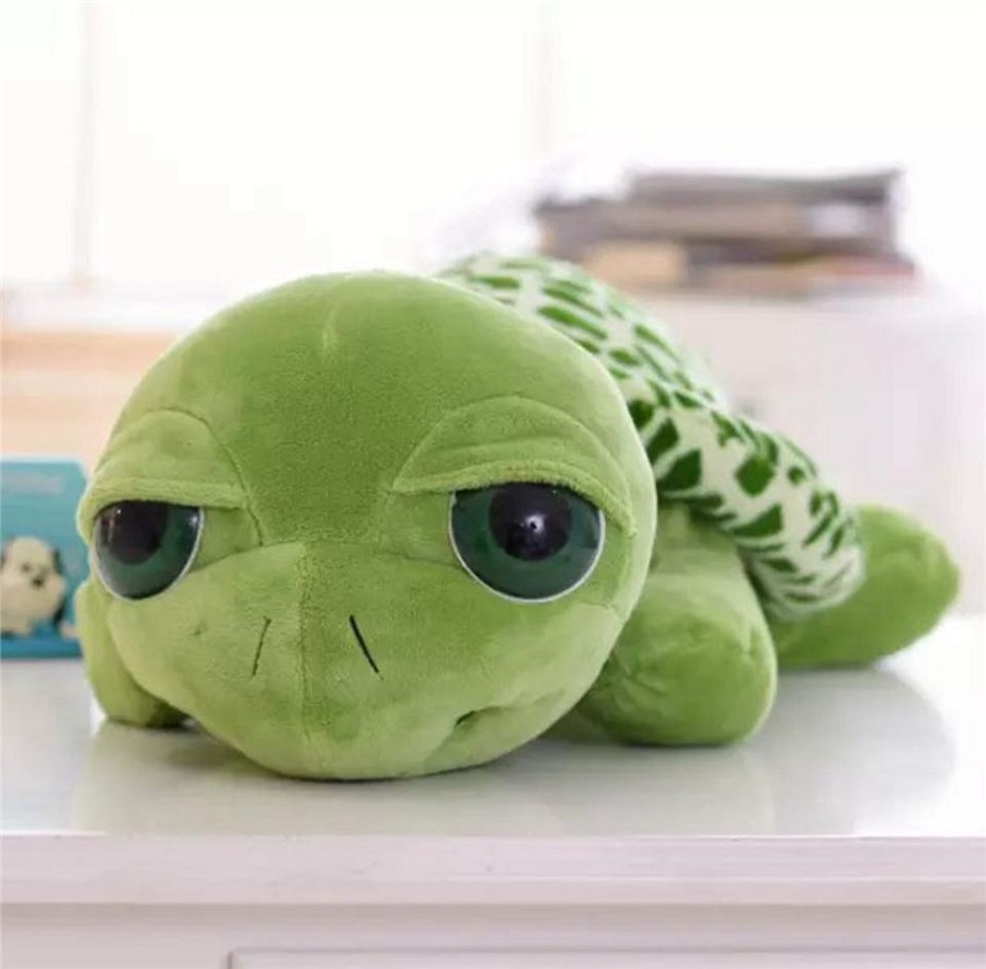 wholesale 20cm stuffed animals Super Green Big Eyes Tortoise Turtle Animal Kids Baby Birthday Christmas Toy Gift