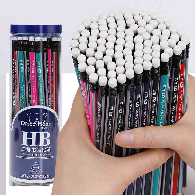 50 pencils for 2B primary school students HB triangle 2 ratio test card drawing with eraser head grade 1
50 pencils for 2B primary school students HB triangle 2 ratio test card drawing with eraser head grade 1