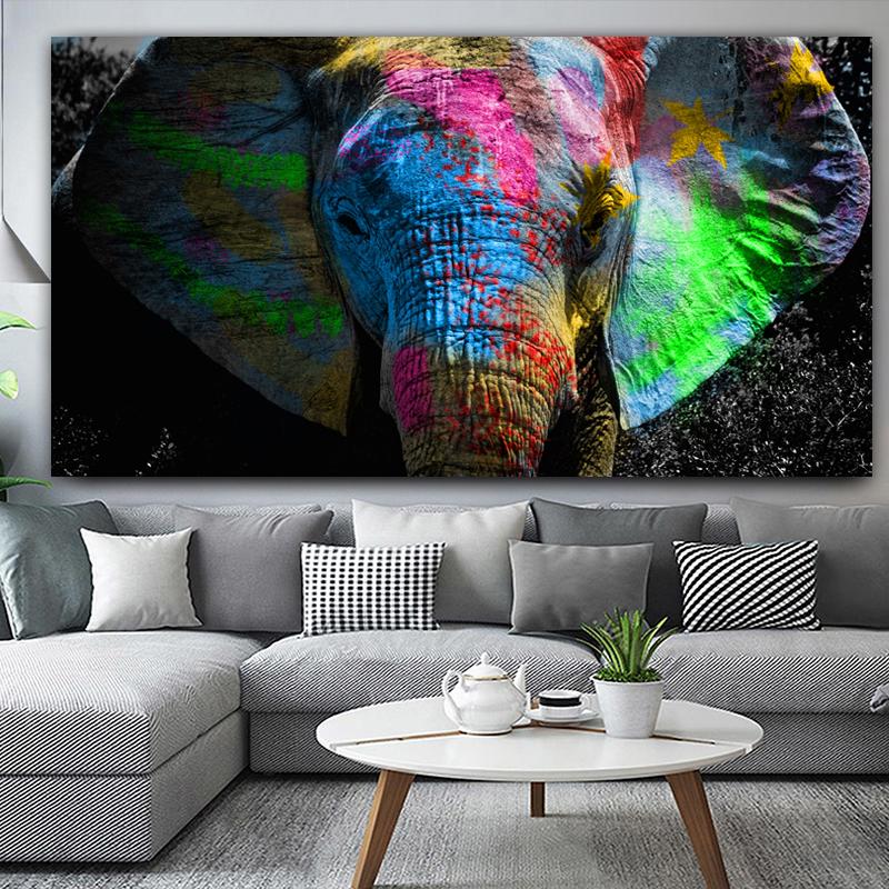 Paintings RELIABLI Colorful African Elephant Canvas Painting Wall Art Animal Oil Huge Size Prints Posters For Living Room
Paintings RELIABLI Colorful African Elephant Canvas Painting Wall Art Animal Oil Huge Size Prints Posters For Living Room