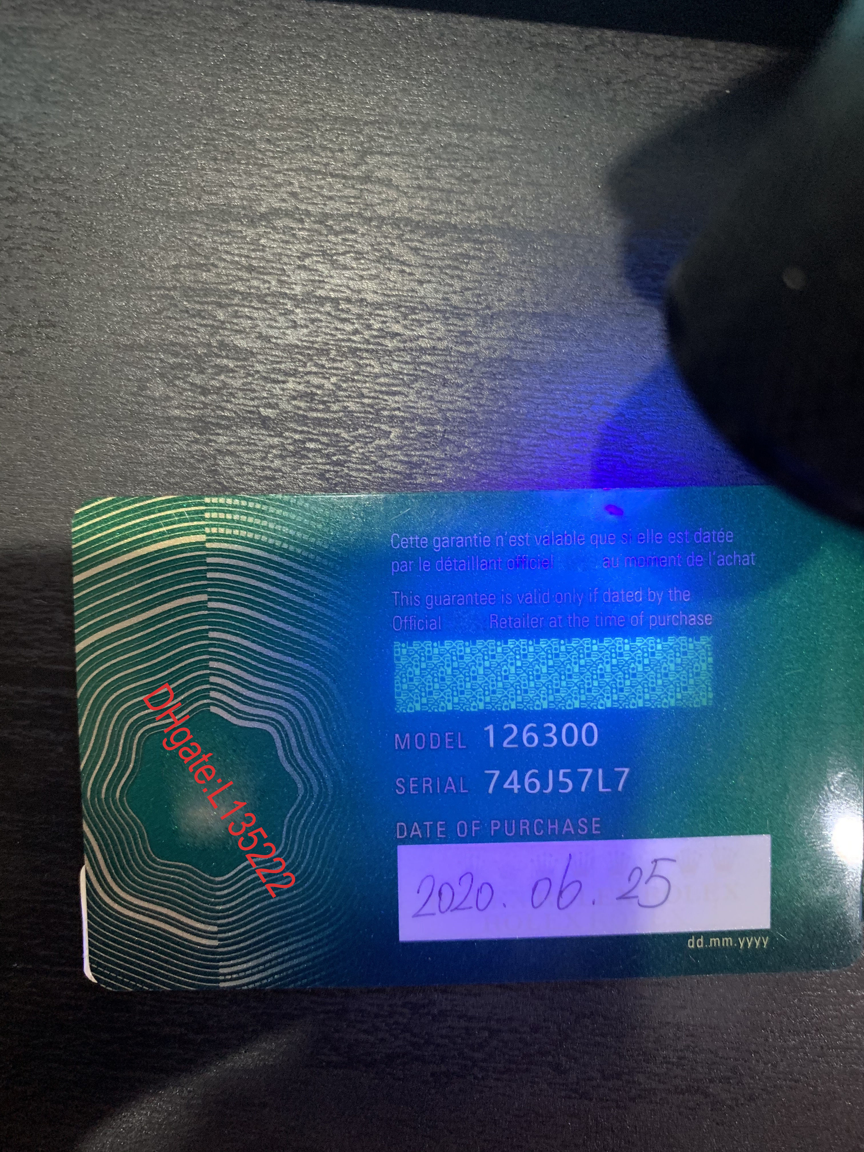 Highest quality Green Security Warranty Card Custom Print Model Serial Number Address On Guarantee Card Watch Box For Boxes Watches Tags
Highest quality Green Security Warranty Card Custom Print Model Serial Number Address On Guarantee Card Watch Box For Boxes Watches Tags