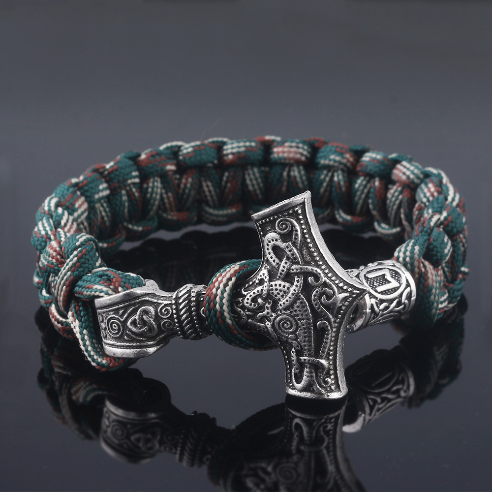 Ancient Norse Viking Men Bracelets Paracord Amulet Runes Beads Hand Made Rope Wrap Scandinavian Bangles Gift, Golden;silver
Ancient Norse Viking Men Bracelets Paracord Amulet Runes Beads Hand Made Rope Wrap Scandinavian Bangles Gift, Golden;silver