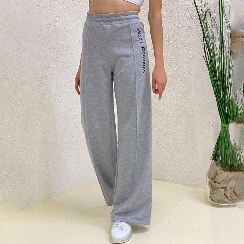 Paris Girl Straight Loose Side Letter Printing Sweatpants Solid Lady Trousers High Street Wide-leg Pants Female Bottoms 210524, Gray
Paris Girl Straight Loose Side Letter Printing Sweatpants Solid Lady Trousers High Street Wide-leg Pants Female Bottoms 210524, Gray
